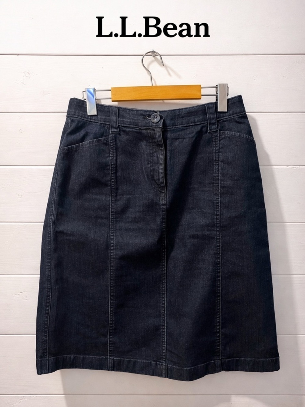 L.L.Bean Classic Fit Denim Skirt – Size 10 Regular